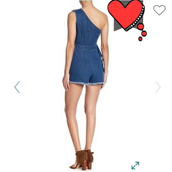 Sexy Denim Ruffled Romper - Picture 6 of 8